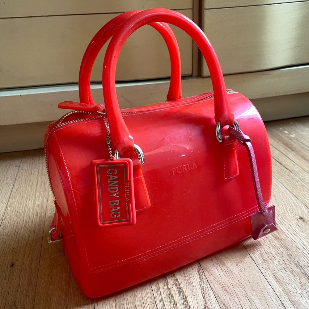 Furla Candy Bag excellent condition red orange